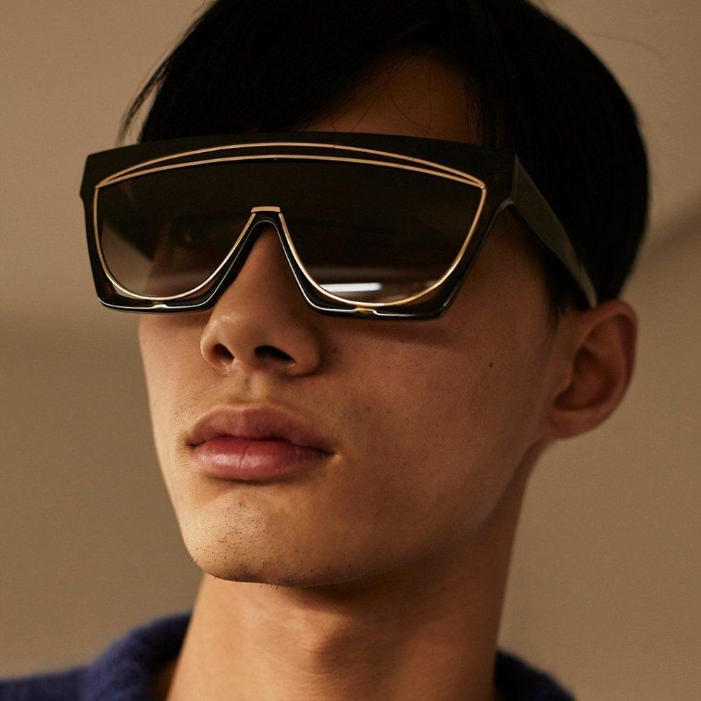 NEW Loewe LW40012F FILIPA MASK 52F Shiny Havana Brown Shield Unisex Sunglasses